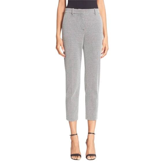 Theory Treeca Black & White Check Print Work Pants 4 - Picture 1 of 8